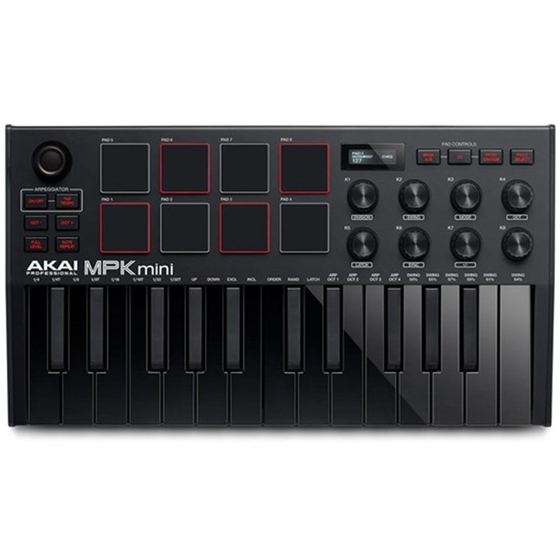 Akai MPK Mini Mk3 Compact Midi Keyboard & Pad Controller - Black