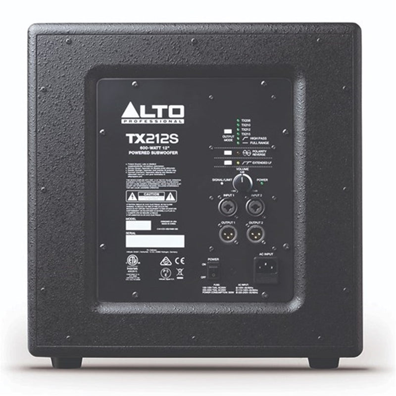 Alto Truesonic TX212S 12" 900W Powered Subwoofer