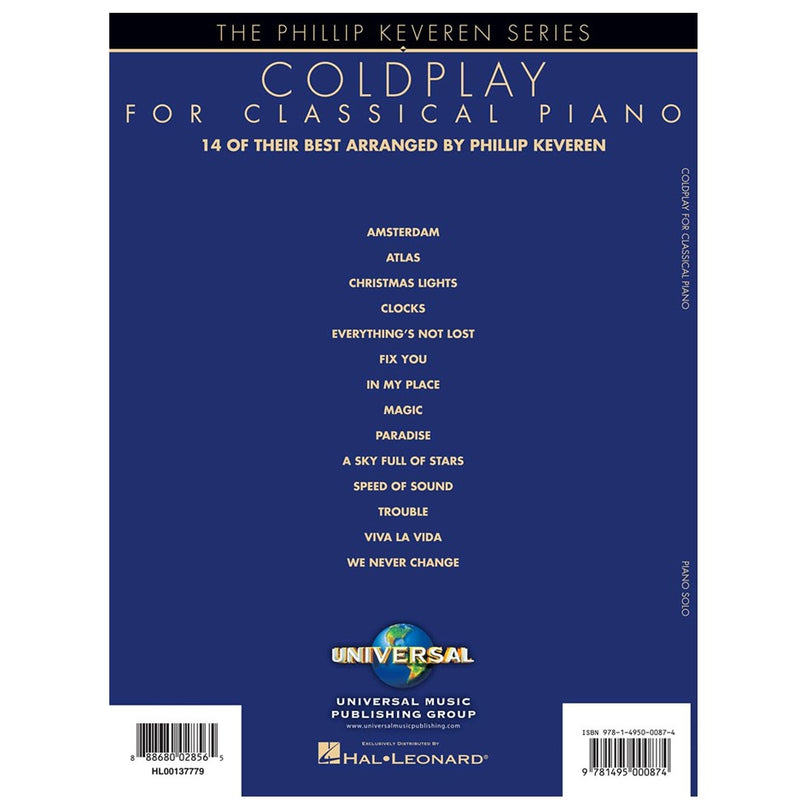 Coldplay for Classical Piano  - Piano Solo