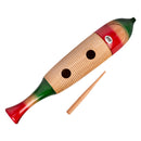 CPK ED220 Fish Shaped 16" Guiro w/ Scraper - Wooden, Hand Painted