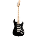Squier FSR Sonic Stratocaster, Maple Fingerboard w/ Black Pickguard - Black