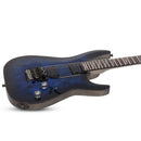 Schecter Omen Elite-6 FR Electric Guitar w/ Floyd Rose - See-Thru Blue Burst