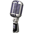 Shure Super 55 Vintage Birdcage Style Dynamic Microphone - Chrome/Blue