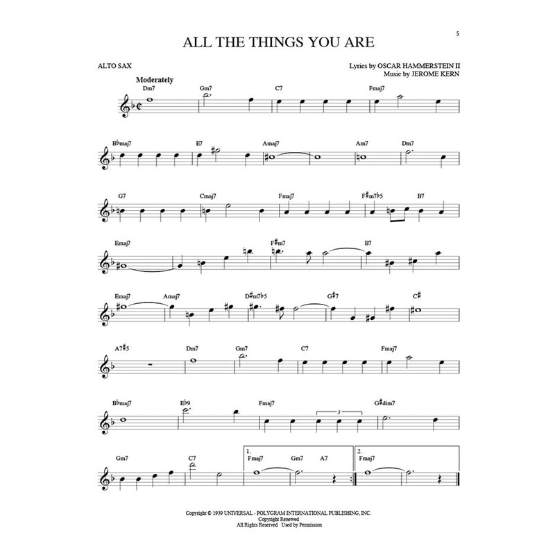 101 Jazz Songs for Alto Sax
