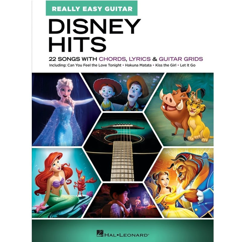 Really Easy Guitar - Disney Hits - 22 Songs with Chords, Lyrics & Guitar Grids