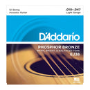 D'Addario EJ38 Acoustic 12-String Set - Bronze, Light, 10-47