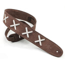 DSL DG25 Suede Guitar Strap - Brown