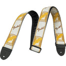 Fender 2" Monogrammed Guitar Strap - White/Brown/Yellow