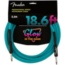Fender Professional Glow in the Dark Cable - 18.6'  Blue