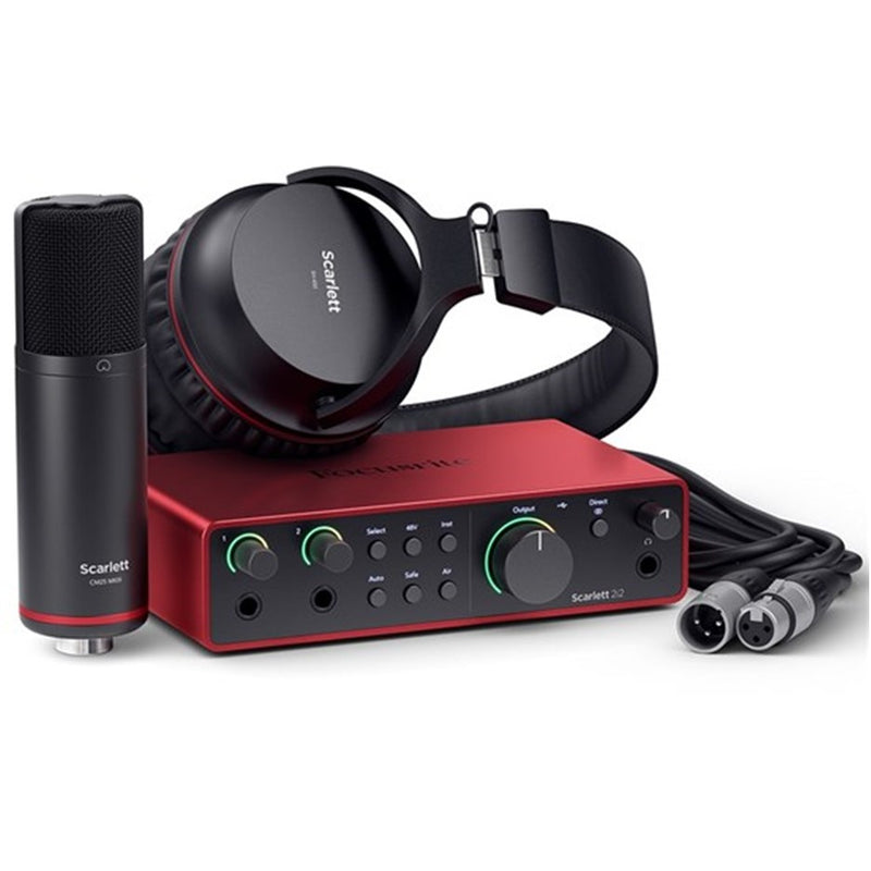 Focusrite Scarlett 2i2 Studio Gen 4 USB Audio Interface w/ Microphone and Headphones