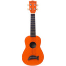 Makala MK-SD Soprano Dolphin Ukulele - Solid Orange Gloss