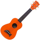 Makala MK-SD Soprano Dolphin Ukulele - Solid Orange Gloss