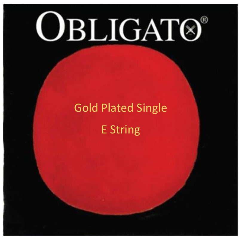 Pirastro Obligato Single Gold Plated E String for Violin w/ball end