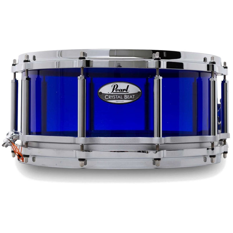LIMITED EDITION Pearl Crystal Beat 14 x 6.5 Free Floating Snare Drum - Sapphire Blue