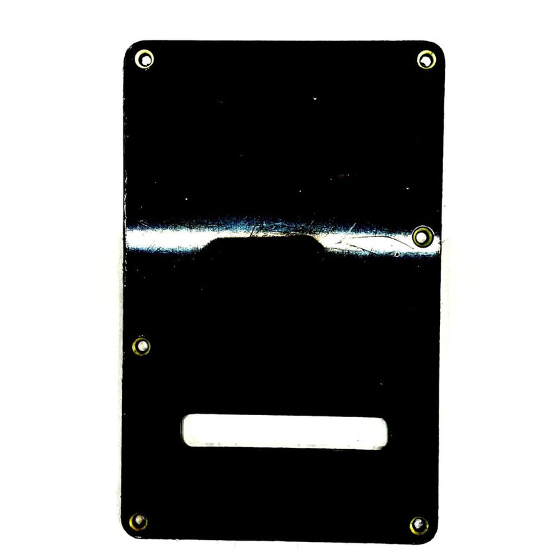 Strat Style Single Slot Back Plate - Black (3 ply)