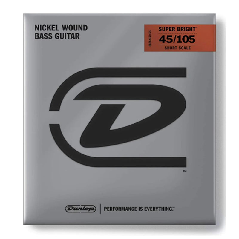 Dunlop DBSBN45105S Super Bright Short Scale Bass Strings 45 - 105