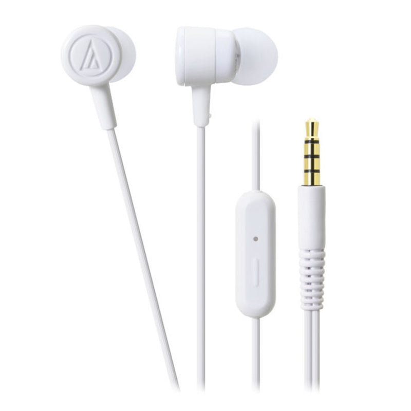 Audio Technica DIP ATH-CKL220iS Earphones w/Mic White