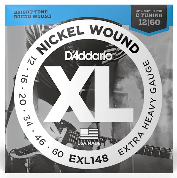 D'Addario EXL148 Extra Heavy Gauge - Nickel Wound 12-60