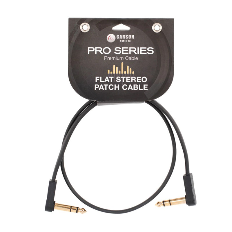 Carson Pro Flat2SFT Flat Stereo TRS Patch Cable - 2ft / 60cm