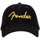Fender Gold Spaghetti Logo Corduroy Baseball Hat