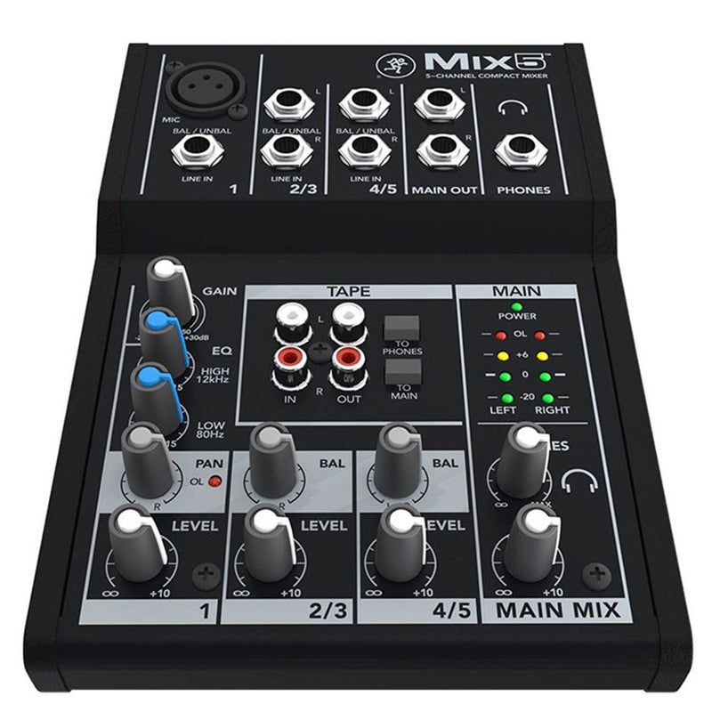 Mackie Mix5 5-Channel Compact Analog Mixer