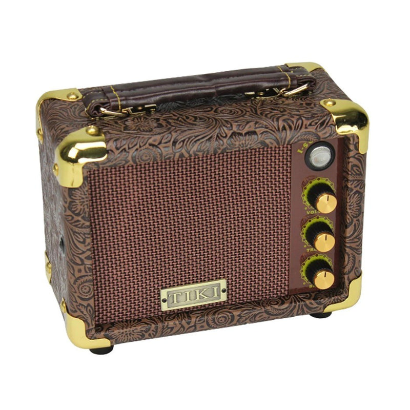 Tiki 5 Watt Portable Ukulele Amplifier - Paisley Brown