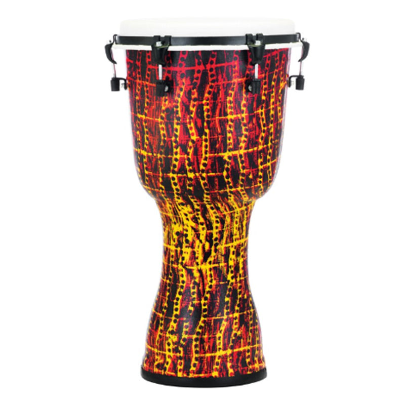 Pearl Top Tuned Synthetic Shell Djembe 12" - Tribal Fire