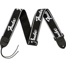 Fender 2" Running Logo Guitar Strap - Black/White