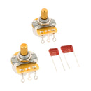 Fender Telecaster 250K Potentiometer & Capacitor Kit, Solid Shaft - 2-Pack