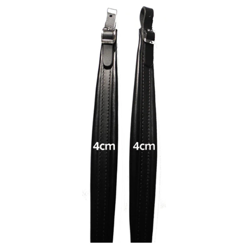 Italian Leather 333A Padded Accordion Shoulder Straps (Pair) - 4cm Wide