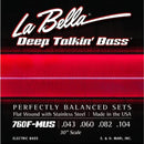 La Bella 760F-MUS Deep Talkin' Bass Stainless Steel Flat Wound Strings for Mustang