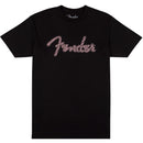 Fender Spaghetti Logo Wavy Checker Tee - Pink Checker - Small Size