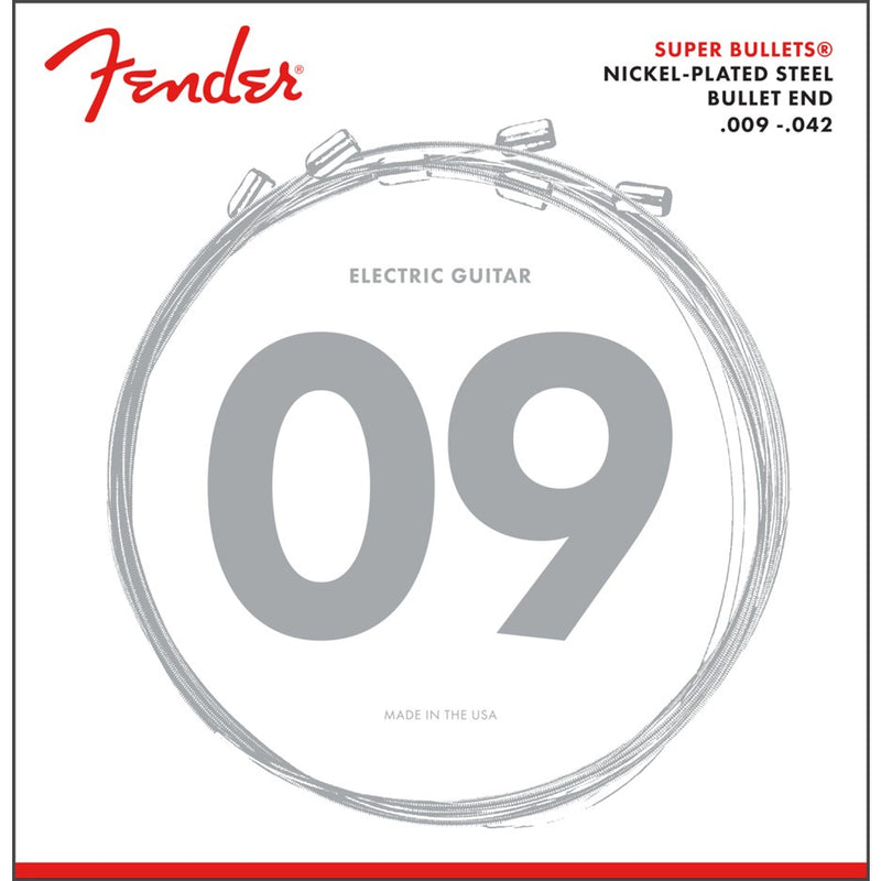 Fender 3250L Super Bullets 9-42 Nickel Steel Electric Guitar Strings