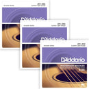 D'Addario EJ26-3D Phosphor Bronze Custom Light (3 Pack) 11 - 52