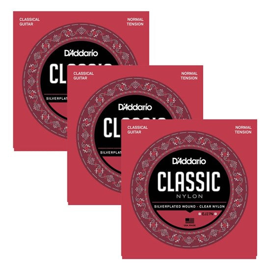 *Promo* D'Addario EJ27N-3D Nylon Strings Normal Tension (3 Pack)