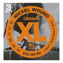 D'Addario EXL140-3D Light Top / Heavy Bottom (3 Pack) 10 -52