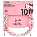 Hello Kitty Woven 10" Instrument Cable - White