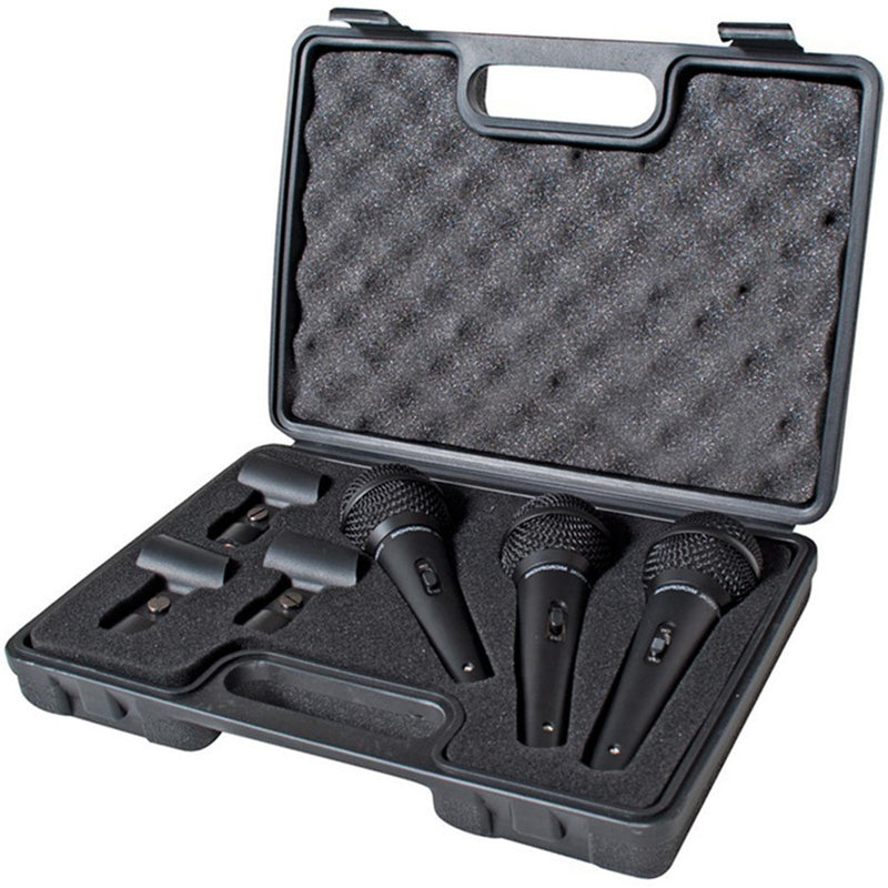 Leem DM-3S 3 Piece Microphone Set w/ Mic Holders