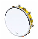 Percussion Plus 8" Wooden Tuneable Tambourine with 6-Single Rows of Jingles