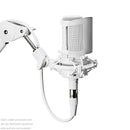 Audio Technica AT2020 CWH Cardioid Condenser Microphone w/ Pop Filter & Shock Mount - White
