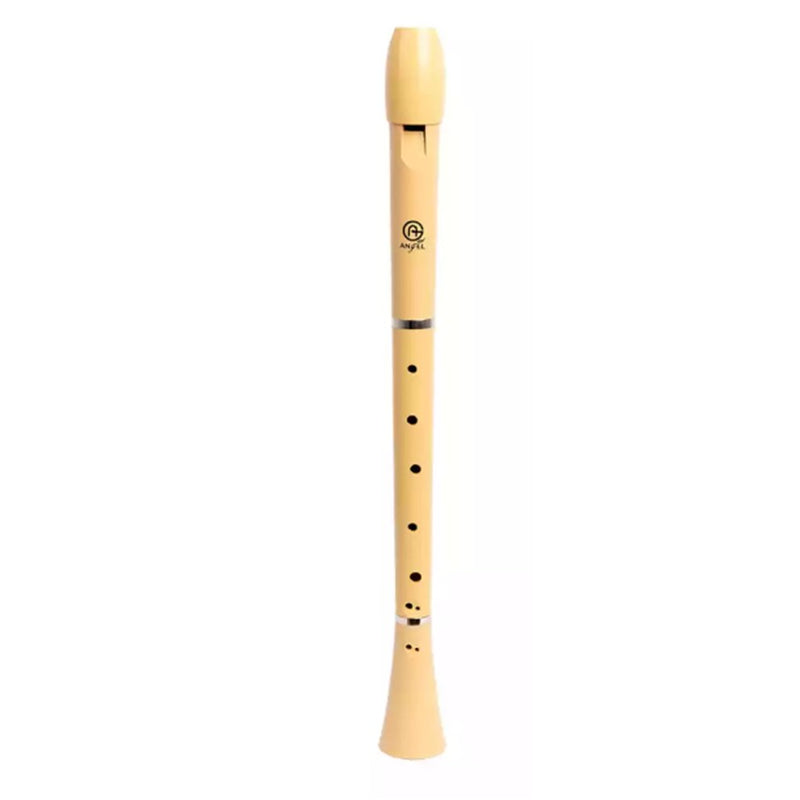 Angel AARB-131A  Alto/Treble Recorder w/ Cream & Cleaning Rod - Key of F - Ivory