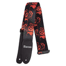 Basso DE27 Poly Pop Art Guitar Strap - Red Roses