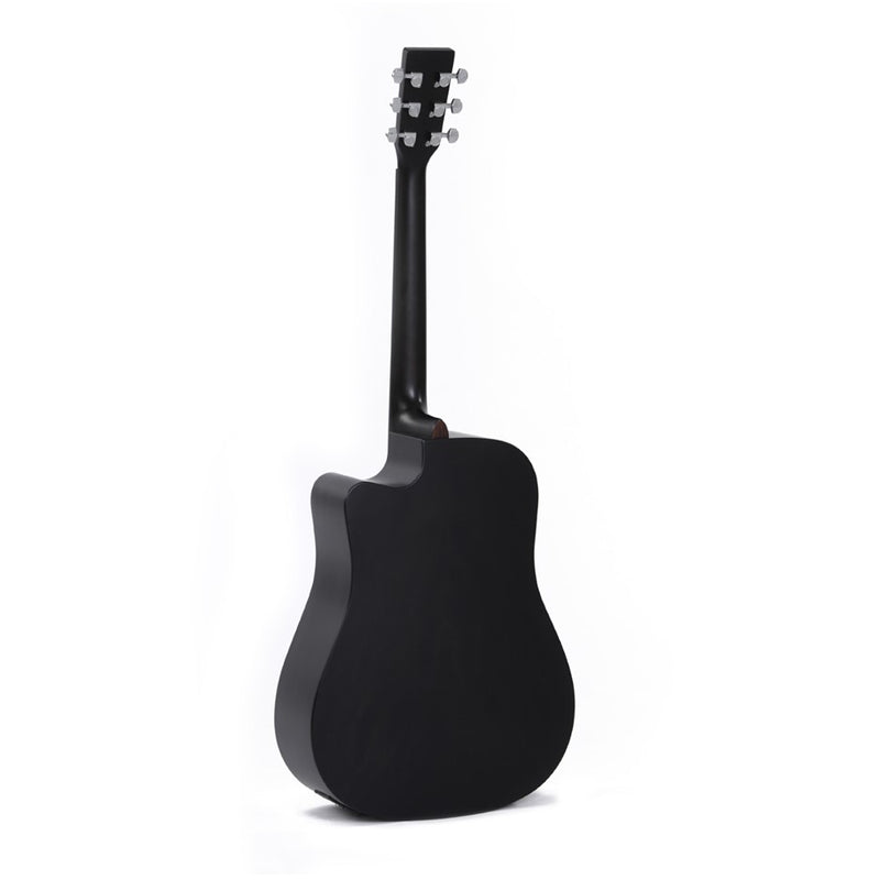 Sigma DMCE-BKB Solid Top Dreadnought Acoustic Electric Guitar w/ Gig bag - Black Burst