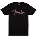 Fender Wavy Spaghetti Logo Tee, Pink Checker - Large L