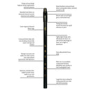 Howard Low D Whistle w/ Case - Black