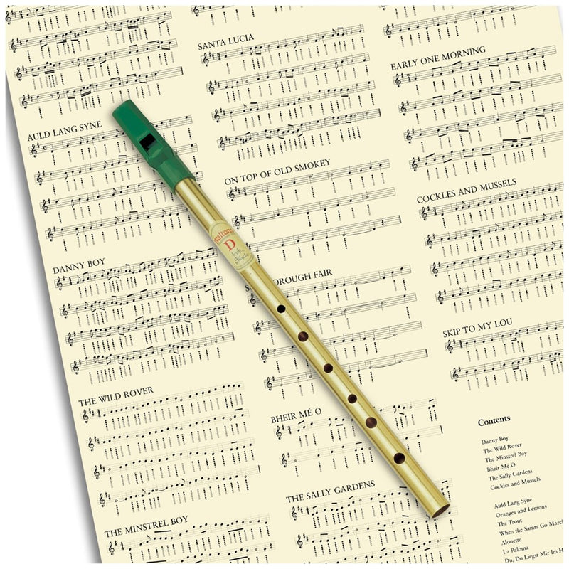 Waltons Irish Tin Whistle w/ Tutorial Guide