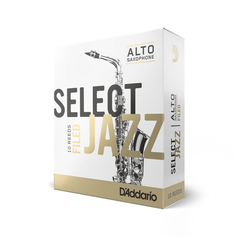 D'Addario Organic Select Jazz Filed Alto Saxophone Reeds, Box of 10 - ALL STRENGTHS