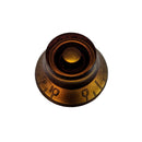 Eagle LP83AM Guitar Control Knob, Top Hat Style - Amber