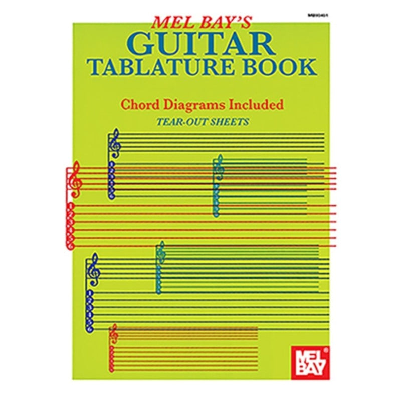 Mel Bay Guitar Tablature, Stave & Chord Diagram Book w/ 48 Tear-Out Pages