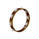 Meinl TA1AB 10" Wooden Tambourine, Single Row  of Steel Jingles - African Brown